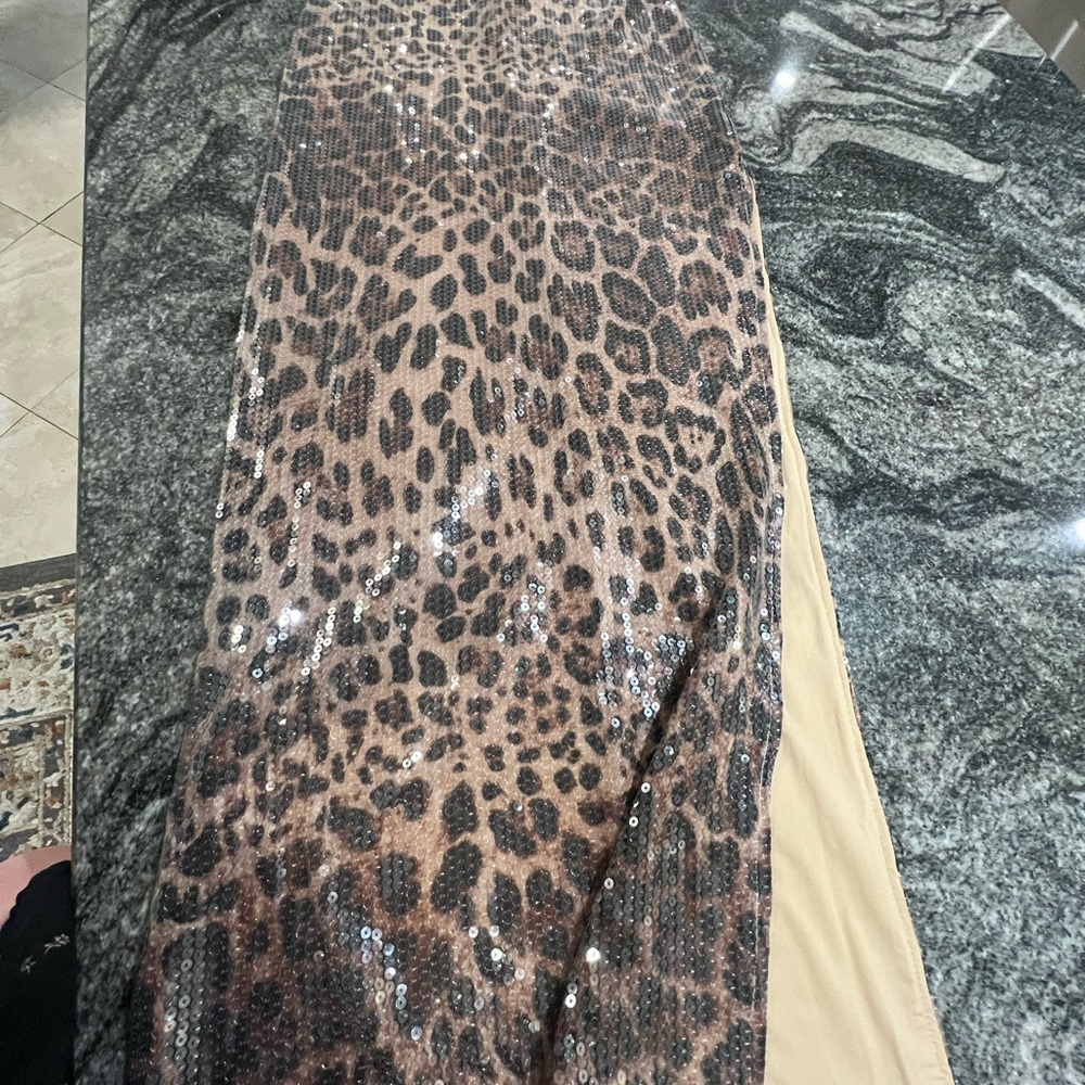 Meshki Sequin Animal Print Dress - Picture 2 of 7